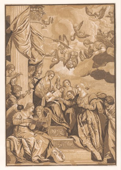 Szent Katalin házassága Velencei mesterek műalkotásai (sorozat címe) Opera selectiora (sorozat címe) alkotó: John Baptist Jackson