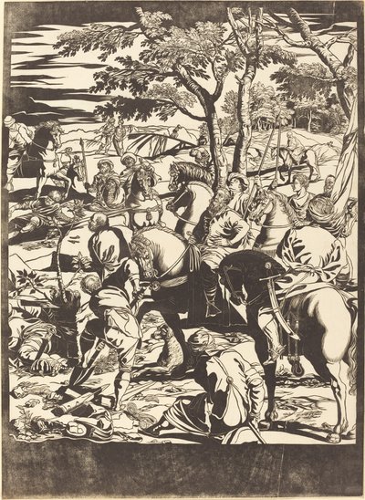 A keresztre feszítés [jobb oldali tányér] alkotó: John Baptist Jackson after Jacopo Tintoretto