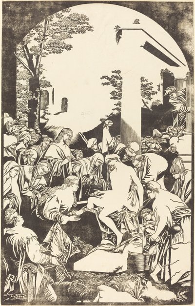 Lázár feltámasztása alkotó: John Baptist Jackson after Leandro Bassano
