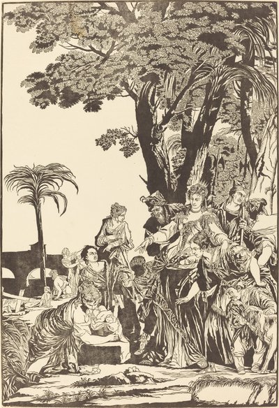 Mózes megtalálása alkotó: John Baptist Jackson after Veronese
