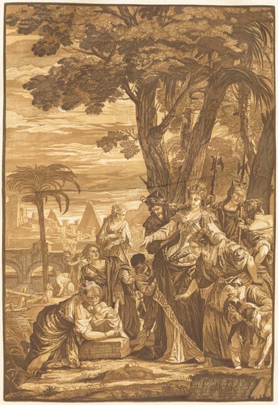 Mózes megtalálása alkotó: John Baptist Jackson after Veronese