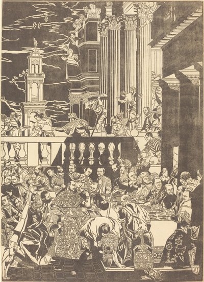 Házasság Kánában [jobb oldali tábla] alkotó: John Baptist Jackson after Veronese