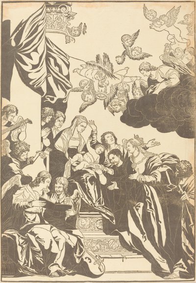 Szent Katalin misztikus házassága alkotó: John Baptist Jackson after Veronese