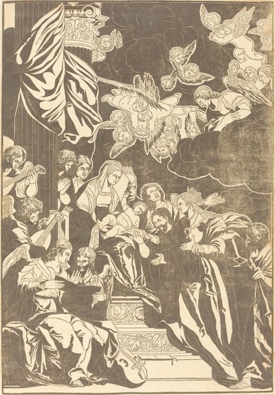 Szent Katalin misztikus házassága alkotó: John Baptist Jackson after Veronese