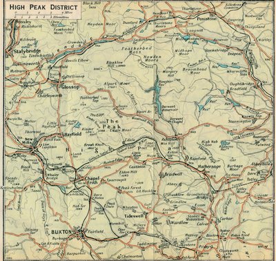 High Peak District, XX. század alkotó: John Bartholomew