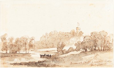 Warwick kastély az Avonból alkotó: John Baverstock Knight