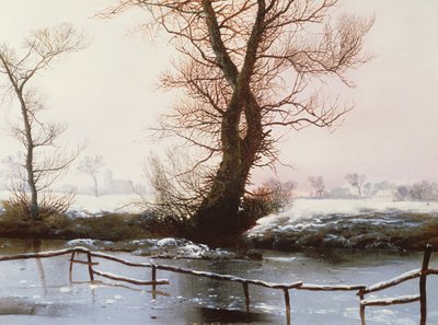 A befagyott medence, 1873 (olaj) alkotó: John Berney Ladbrooke