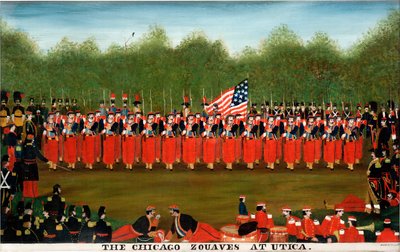 A Chicago Zouaves Uticában, 1860 körül alkotó: John Bernt Graff