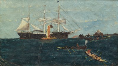 Bark Bounding Billow, 1892 körül (olaj, vászon) alkotó: John Bertoncini