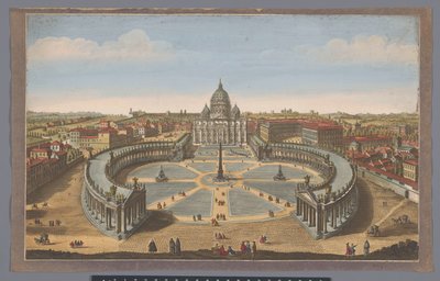 Kilátás a Szent Péter térre és a Szent Péter-bazilikára a Vatikánban A római Szent Péter-templom (cím a tárgyon) alkotó: John Bowles