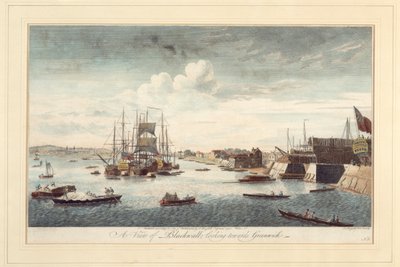 A Blackwall kilátása Greenwich felé nézve alkotó: John Boydell