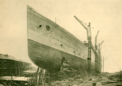 „The Aquitania on the Stocks”, 1930. alkotó: John Brown and Company