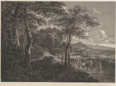 Táj bebörtönzött autópályásokkal Banditti rabok (cím a tárgyon) alkotó: John Browne