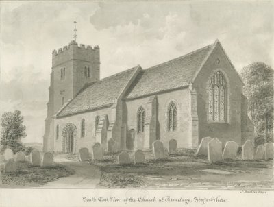 Armitage templom: szépia rajz, 1844 alkotó: John Buckler