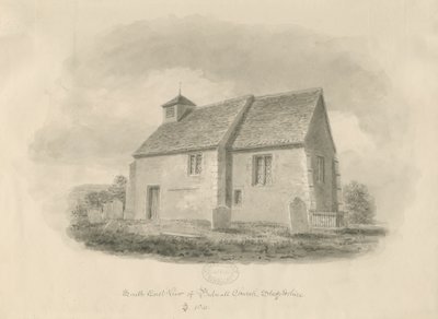Bednall templom: szépia rajz, 1841 alkotó: John Buckler