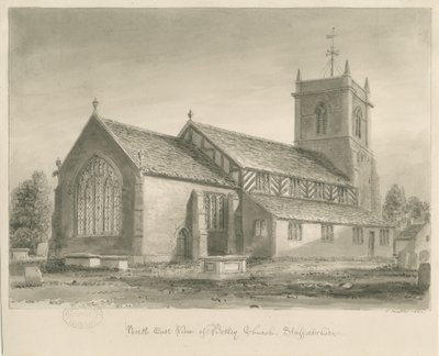 Betley templom: szépia rajz, 1840 alkotó: John Buckler