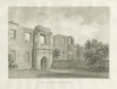 Biddulph Hall (régi) : szépia rajz alkotó: John Buckler