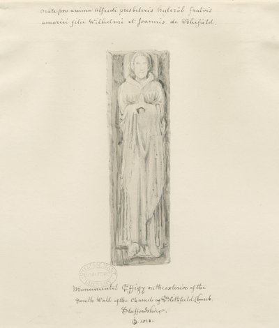 Blithfield templom - monumentális kép: színezett rajz, 1823 alkotó: John Buckler