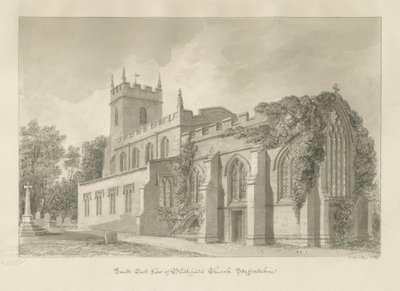 Blithfield templom: szépia rajz alkotó: John Buckler