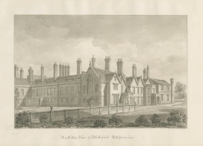 Blithfield Hall: szépia rajz alkotó: John Buckler