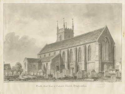 Colwich templom: szépia rajz, 1841 alkotó: John Buckler