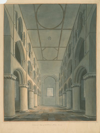 Essex – Waltham Abbey – Belső, 1802 alkotó: John Buckler