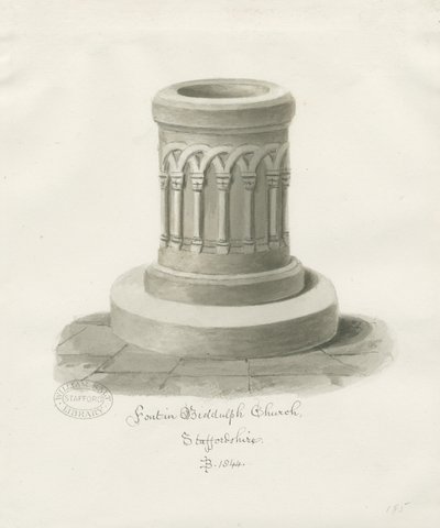 Betűtípus a Biddulphnál alkotó: John Buckler