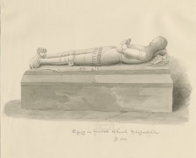 Gnosall templom - Effigy: mosórajz alkotó: John Buckler