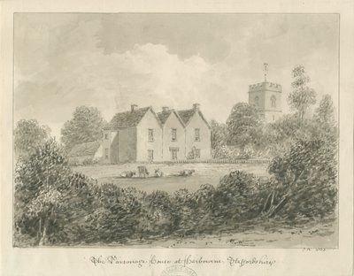 Harborne - Plébánia: szépia rajz, 1833 alkotó: John Buckler