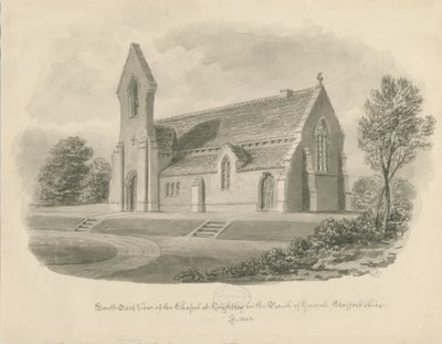 Knightley Chapel: szépia rajz alkotó: John Buckler