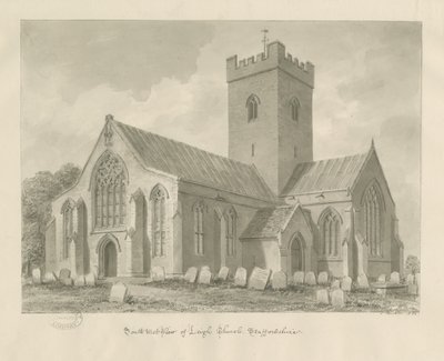 Leigh Church: szépia rajz alkotó: John Buckler