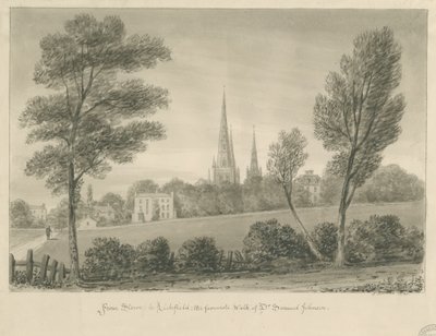 Lichfield - Stowe: szépia rajz alkotó: John Buckler
