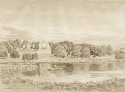 Patshull House: szépia mosás rajza, 1820. augusztus 26 alkotó: John Buckler
