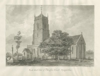 Pattingham templom: szépia rajz alkotó: John Buckler