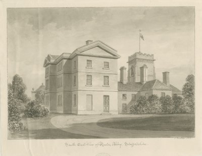 Ranton Abbey [Priory]: szépia rajz, 1842 alkotó: John Buckler