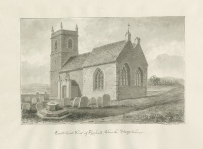 Rushall templom: szépia rajz, 1845 alkotó: John Buckler