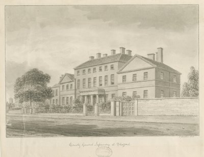Stafford - County General Infirmary: szépia rajz alkotó: John Buckler