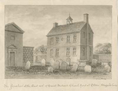 Kő - Szabadiskola: szépia rajz alkotó: John Buckler