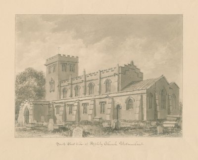 Westmorland - Appleby templom: szépia rajz, 1800 alkotó: John Buckler