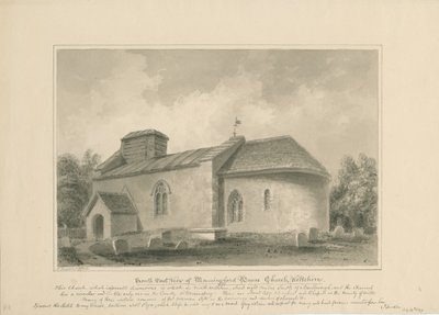 Wiltshire - Manningford Bruce Church: szépia rajz, 1806 alkotó: John Buckler