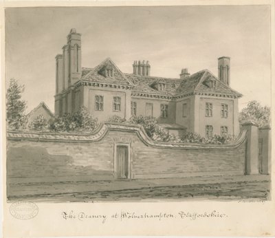 Wolverhampton – The Deanery House: szépia rajz alkotó: John Buckler