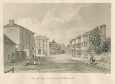 Worcestershire – Droitwich – George Inn: szépia rajz, 1833 alkotó: John Buckler