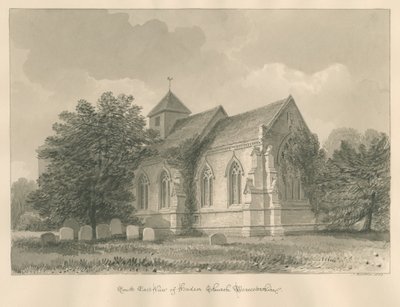 Worcestershire – Hadsor templom: szépia rajz, 1833 alkotó: John Buckler