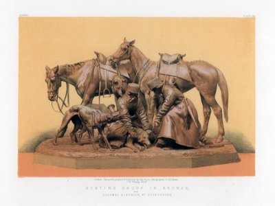 Vadászcsoport bronzban, 19. század. alkotó: John Burley Waring