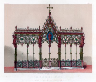 A Hereford képernyő, 19. század. alkotó: John Burley Waring