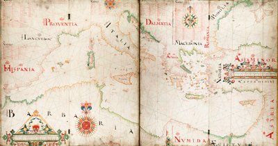 A Földközi-tenger, a Fekete-tenger és a Kaszpi-tenger térképe alkotó: John Burston