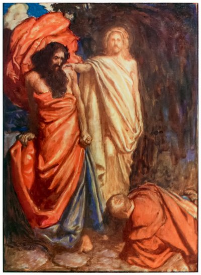 A zarándokok előrehaladása ebből a világból, az eljövendőbe című filmből: John Bunyan (1628-1688) – Byam Shaw (1872-1919) illusztrációja: Byam Shaw (1872-1919), amely a hitetlen embert mutatja alkotó: John Byam Liston Shaw