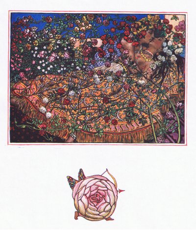 Gulbaz dala, illusztráció a Káma kertjéből (és más dalszöveg Indiából), 1920 alkotó: John Byam Liston Shaw