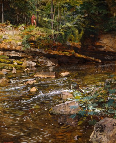A Kelpie és a Highlander (kréta és testszín papíron) alkotó: John Byam Liston Shaw