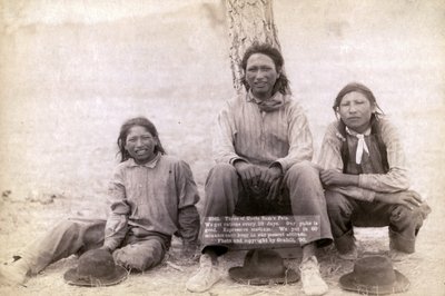 Három lakota tizenéves fiú nyugati ruhában, 1891 alkotó: John C. H. Grabill